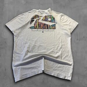 Vintage 2000s Relaxed Streetwear Rusty White Grunge Skater Tee